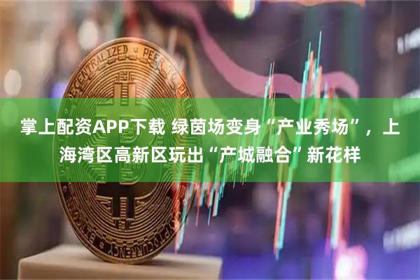 掌上配资APP下载 绿茵场变身“产业秀场”，上海湾区高新区玩出“产城融合”新花样