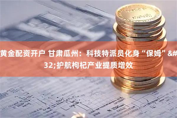 黄金配资开户 甘肃瓜州：科技特派员化身“保姆” 护航枸杞产业提质增效